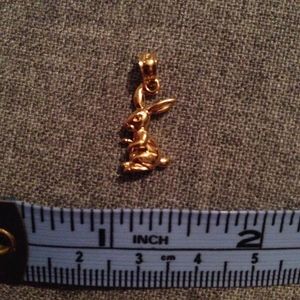14K Gold Plated Bunny Rabbit Charm